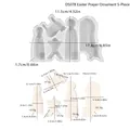 Juego de moldes de silicona de Pascua con especificaciones de tamaño y peso - D5078-Juego de 5 Adornos de Oración de Pascua