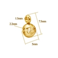 Perla dorata in acciaio inox 5mm con foro 2,2mm e asola 7,5mm per creazione gioielli - 7.5x5x2.2mm / Oro