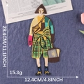 Cartoon girl embroidery patch for clothing accessories with stylish yellow outfit - No. 6 - Bohemian Style Girl