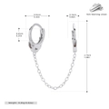 Guida dettagliata alle dimensioni per orecchini a doppia cerchio in argento S925 - Argento