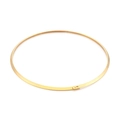 Gargantilla minimalista de acero inoxidable dorado con acabado pulido y cierre oculto - Dorado