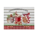 Christmas Gingerbread Cafe placemat featuring hot chocolate and cookie jar design - CD27-24 (Gingerbread Cafe)