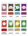 Detail view of 8-pack natural soy wax melts in assorted floral and herbal scents - Wax Melts-Set A (8 Pack)