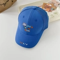 Breathable blue mesh kids baseball cap with tropical fish and letter embroidery - One Size / Blue