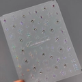 Holographic 5D star nail stickers with rhinestones for nail art design TL-077 - Starburst Style (TL077)