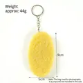 Portachiavi realistico a forma di frittella di patate in PVC con dimensioni e dettagli - Colore Originale Hash Brown - Con Portachiavi