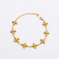 Collana a croce in acciaio inossidabile dorato stile bizantino con chiusura a moschettone - 17+5cm / Bracciale Dorato (DG-SL00113)