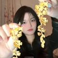 3D Blumen Stil (4#) / Gold