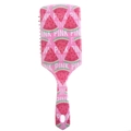Pink rectangular air cushion hairbrush with watermelon prints and PINK text design - Full Watermelon Print