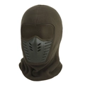 Passamontagna invernale da ciclismo verde oliva scuro con maschera traspirante - L / Verde Militare