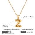 Golden balloon style Z letter pendant necklace made of waterproof stainless steel - Letter Z