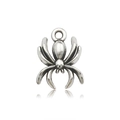 Spider shaped zinc alloy pendant charm in antique silver finish for DIY jewelry - 14x17mm / Antique Silver Spider