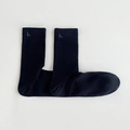 Calze da uomo blu navy con ricamo a lettera 'L' e polsini a costine in cotone - Taglia unica / Nero