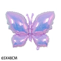 Iridescent Transparent Purple Butterfly Balloon