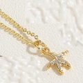 Collana dorata con pendente a forma di stella marina e pietre di zircone lucide - Stella Marina Piccola (XL2422) / Oro
