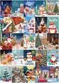 Christmas advent calendar 1008 pieces puzzle with 24 festive countdown boxes for adults - 24 Grid Matrix Christmas Elements Style (PT4)