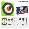 Kids target throwing game set with axes and darts including stand and color box - Green Square Target (Wall Mount)