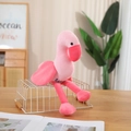Morbido fenicottero di peluche rosa con gambe lunghe e ricami decorativi per bambini - 15CM