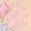 Set of 66 pink butterfly cake decorations in various sizes for birthday party baking - Pink Edible Glutinous Rice Paper Butterfly Thin 66pcs