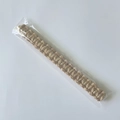 Handwoven beige cotton rope curtain tieback in transparent packaging for home decor - Long Style / Hemp Brown