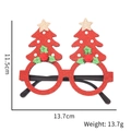 Christmas tree glasses detail with red glitter frame and 13.7g weight specifications - Star Tree Red Glasses