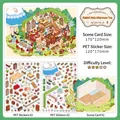 DIY Deco Scene Stickers Rabbit Hole Tea Party theme with PET stickers and scene card - Rabbit Hole Afternoon Tea (My Small House Series 16)