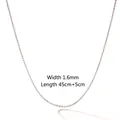 Rose gold 1.6mm stainless steel O-chain necklace, length 45cm+5cm adjustable - 1.6 Flat O-Chain (45+5)