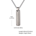 Silver stainless steel necklace with textured V-shape arrow pendant and product dimensions - Pendant Only (No Chain) / Antique Silver