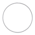 Luxurious S925 sterling silver tennis necklace featuring a full row of white moissanite - Tennis Chain 50CM