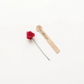 Single red artificial rose with kraft paper tag and Especially for you text label - Red Rose Artificial Flower + Sticker