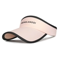 Pink ice silk open-top sun visor for women with wide brim for outdoor sun protection - Adjustable / Pink