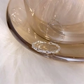 Sterling silver chain design ring with vintage texture and polished silver finish - JZ0136-Delicate Chain