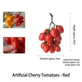Realistic artificial cherry tomatoes in red and yellow made of soft PU glue for decor - Cherry Tomato-Red