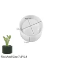 Transparante ronde siliconen mal voor DIY bloempotten inclusief de afmetingen - Nr. 1 Gladde Ronde Plantenbak