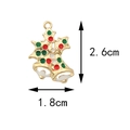 Colgante campana de Navidad en aleación dorada con esmalte rojo y verde, mide 2,6cm por 1,8cm - 13# Campana (1.8CM×2.6CM)