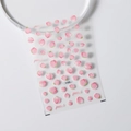 3D ultra-thin pink peach nail art stickers S-035 on transparent sheet with mini designs - Peach (S-035)