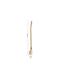 Golden 304 stainless steel Yerba Mate straw spoon with filter head, 15cm length - 15cm-Gold Filtering Straw