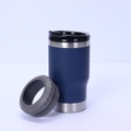 Blue 14oz stainless steel tumbler with bluetooth speaker and black lid variant - 14oz / Dark Blue