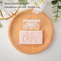 Pink Merry Christmas fondant stamp with acrylic mold for festive baking tool - Merry Christmas Style F