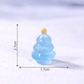 Sky blue luminous mini Christmas tree figurine for DIY snow landscape decoration, 2.7cm height - 2.7x1.7cm / Blue