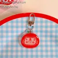Porte-clés ours mignon en acrylique en forme de pomme avec motif tigre rouge et fermoir - Tigre pomme