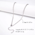 Silver 3.5mm stainless steel snake bone chain necklace with 45+5cm adjustable length - 3.5mm Textured Link Chain - Silver