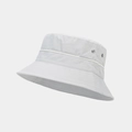 Détail du chapeau soleil gris clair avec œillets métalliques pour la respirabilité - Taille unique / Gris clair