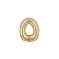 Golden oval letter charm accessory for DIY fashion bracelets with a vintage finish - Letter O / Gold