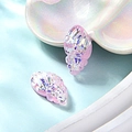 Pink resin shell accessories with glitter for DIY phone cases and slime crafts - Light Purple