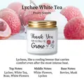 Αρωματικό κερί σόγιας Lychee White Tea σε λευκό ματ βάζο με χρυσό καπάκι δώρο - Λευκό Τσάι Λίτσι / Λευκό Ματ