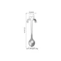 Cucchiaio gatto in acciaio inossidabile argento per caffè e dessert, 11,6 cm - Argento
