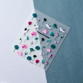 Détail de stickers à ongles 3D avec grues et fleurs de lotus style peinture à l'encre - Style Grue et Lotus (TS-117)