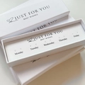 Coffret cadeau à bijoux blanc 5 jours avec fentes du lundi au vendredi pour boucles - Coffret Cadeau Semainier Blanc (Vide)
