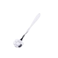 Silver flower shaped stainless steel spoon with polished finish for coffee or tea - Silver / Sunflower